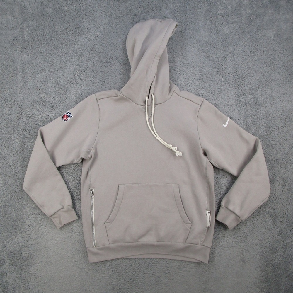 Nike Standard Issue NFL Hoodie Mens Medium Tan Pullover Sweatshirt 03BK-09T